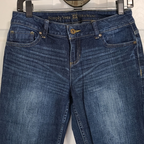 (877) Simply Vera by Vera Wang Woman's Boot Cut Jeans, Size: 4 Color: Blue - Picture 5 of 15